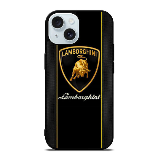 LAMBORGHINI STRIPE BLACK iPhone 15 Case Cover