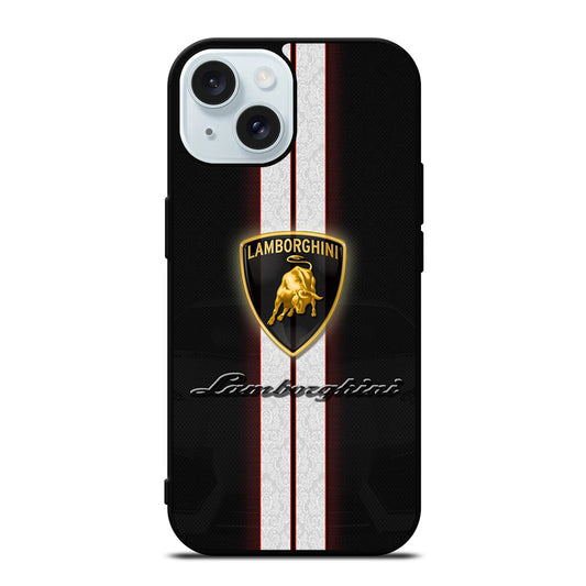 LAMBORGHINI STRIPE LOGO iPhone 15 Case Cover