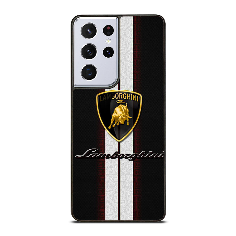 LAMBORGHINI WHITE STRIPE LOGO Samsung Galaxy S21 Ultra Case Cover