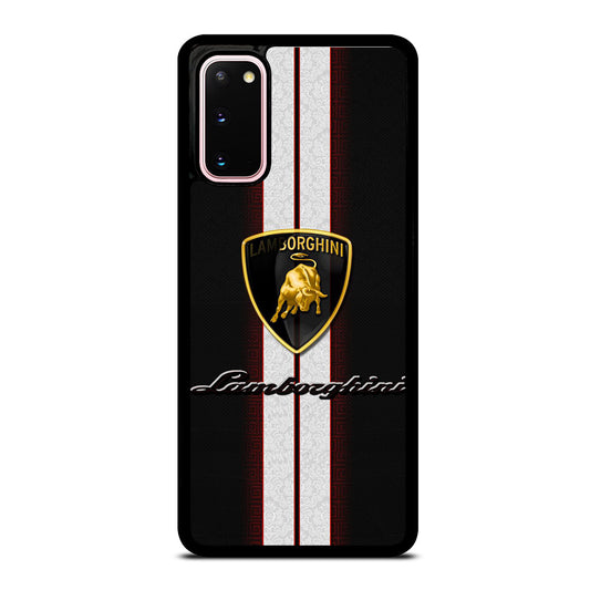LAMBORGHINI WHITE STRIPE LOGO Samsung Galaxy S20 Case Cover
