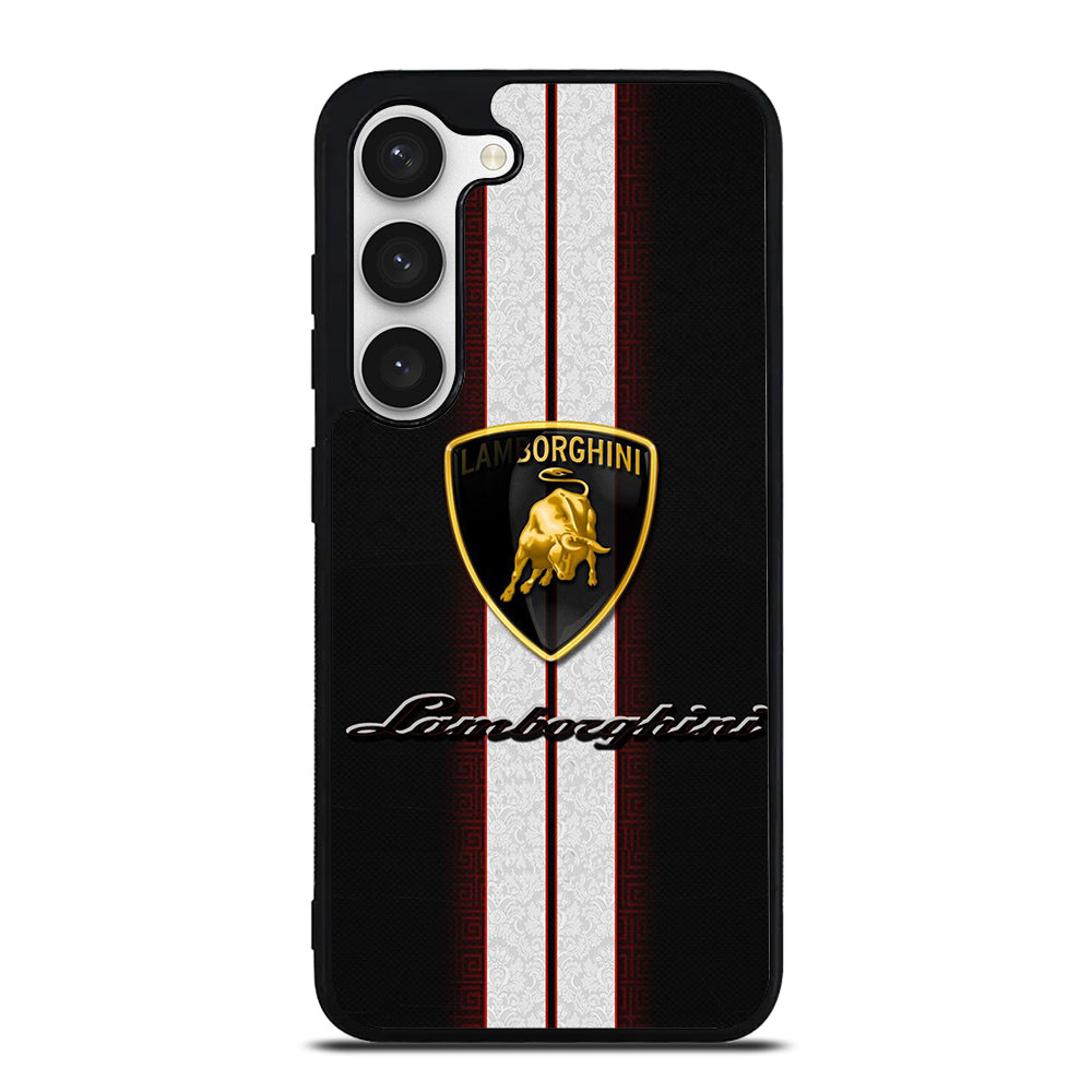 LAMBORGHINI WHITE STRIPE LOGO Samsung Galaxy S23 Case Cover