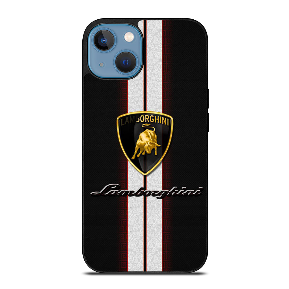 LAMBORGHINI WHITE STRIPE LOGO iPhone 13 Case Cover