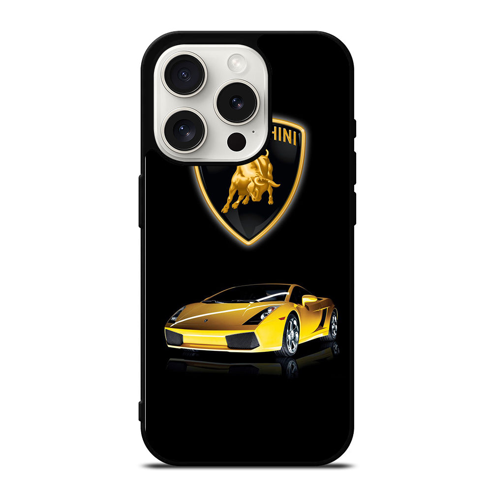 LAMBORGHINI YELLOW CAR LOGO iPhone 15 Pro Case Cover