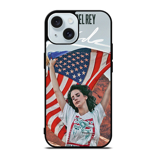 LANA DEL REY AMERICAN FLAG iPhone 15 Case Cover