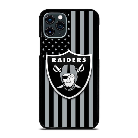 LAS VEGAS RAIDERS AMERICAN FLAG LOGO iPhone 11 Pro Case Cover