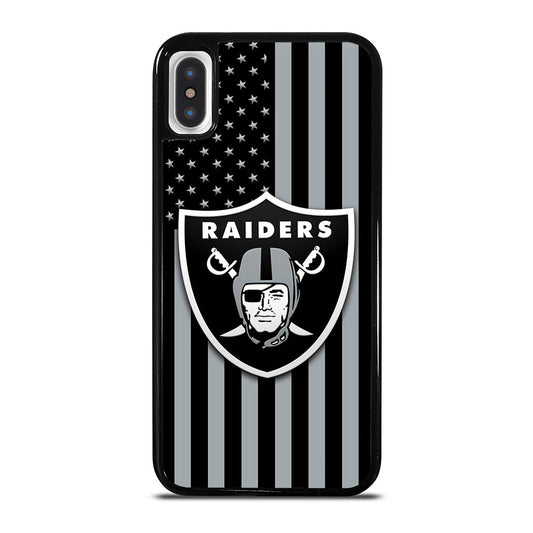 LAS VEGAS RAIDERS AMERICAN FLAG LOGO iPhone X / XS Case Cover