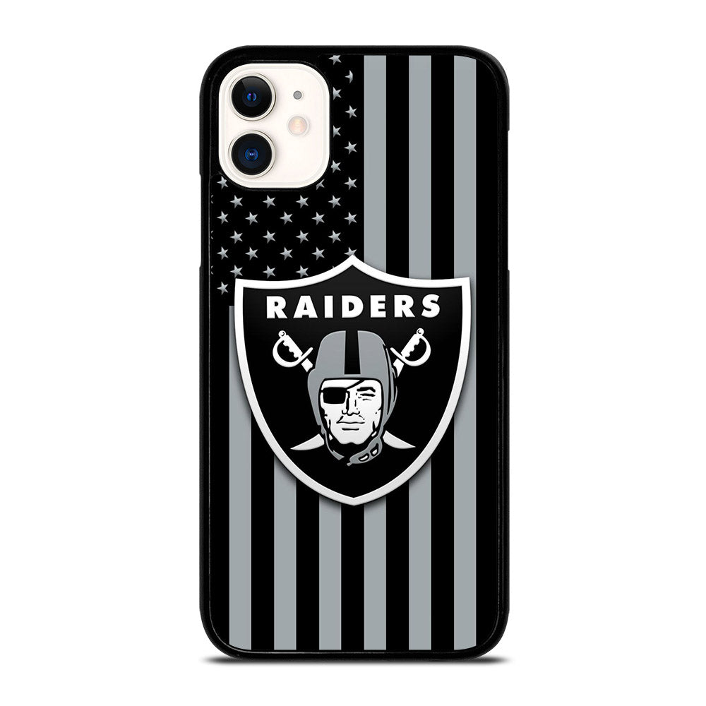 LAS VEGAS RAIDERS AMERICAN FLAG LOGO iPhone 11 Case Cover