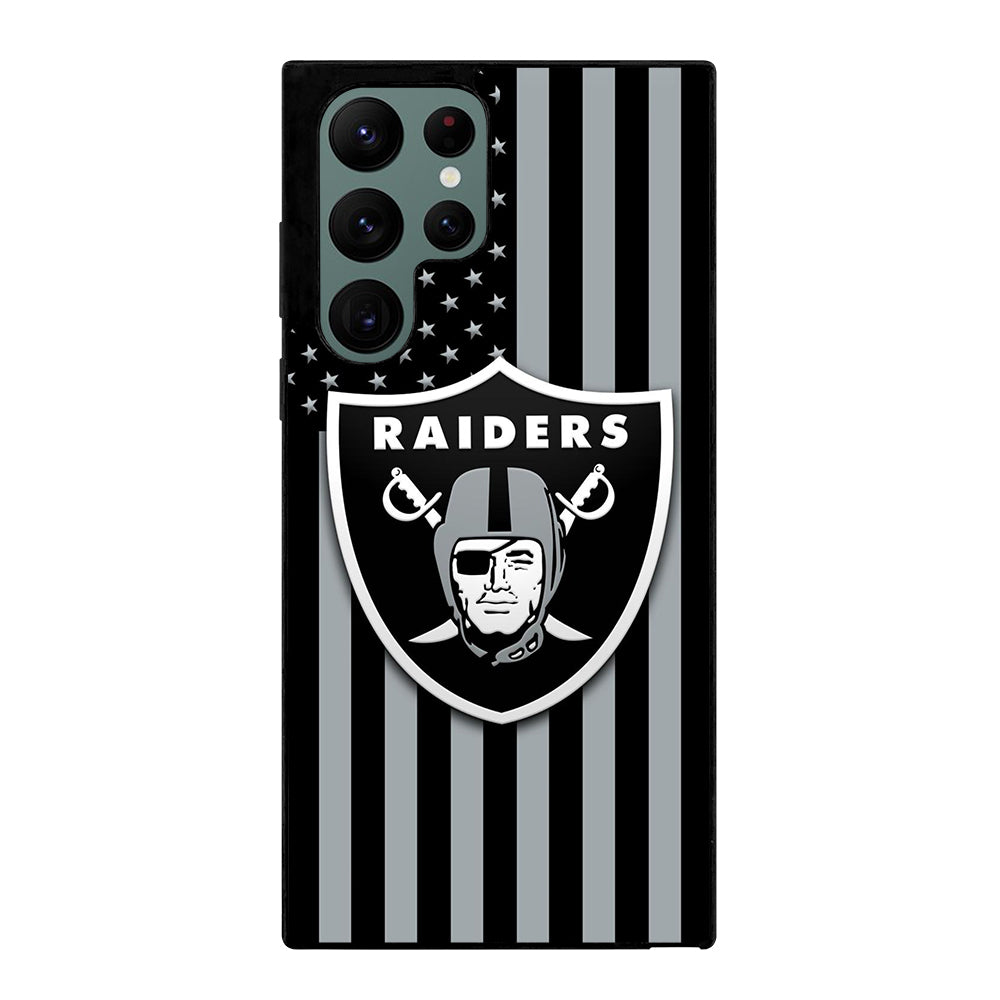 LAS VEGAS RAIDERS AMERICAN FLAG LOGO Samsung Galaxy S22 Ultra Case Cover