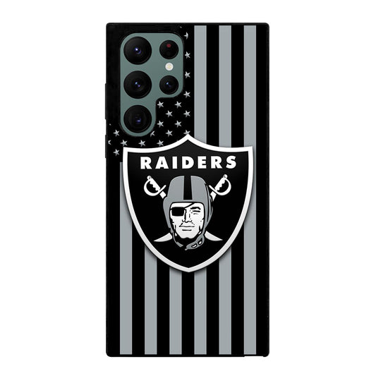 LAS VEGAS RAIDERS AMERICAN FLAG LOGO Samsung Galaxy S22 Ultra Case Cover
