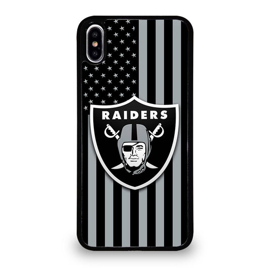 LAS VEGAS RAIDERS AMERICAN FLAG LOGO iPhone XS Max Case Cover