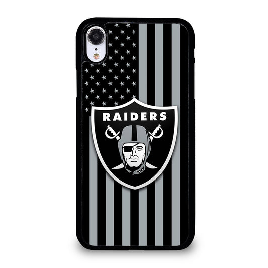 LAS VEGAS RAIDERS AMERICAN FLAG LOGO iPhone XR Case Cover