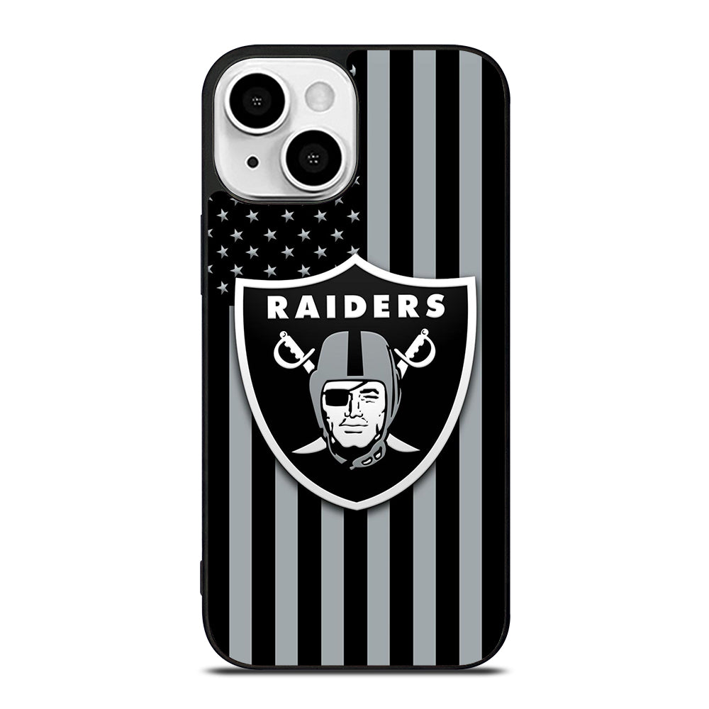 LAS VEGAS RAIDERS AMERICAN FLAG LOGO iPhone 13 Mini Case Cover