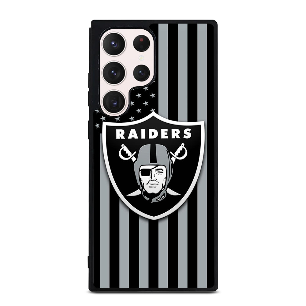 LAS VEGAS RAIDERS AMERICAN FLAG LOGO Samsung Galaxy S23 Ultra Case Cover