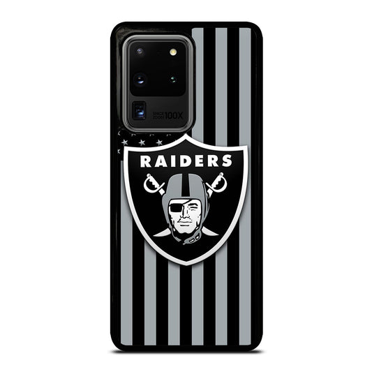 LAS VEGAS RAIDERS AMERICAN FLAG LOGO Samsung Galaxy S20 Ultra Case Cover