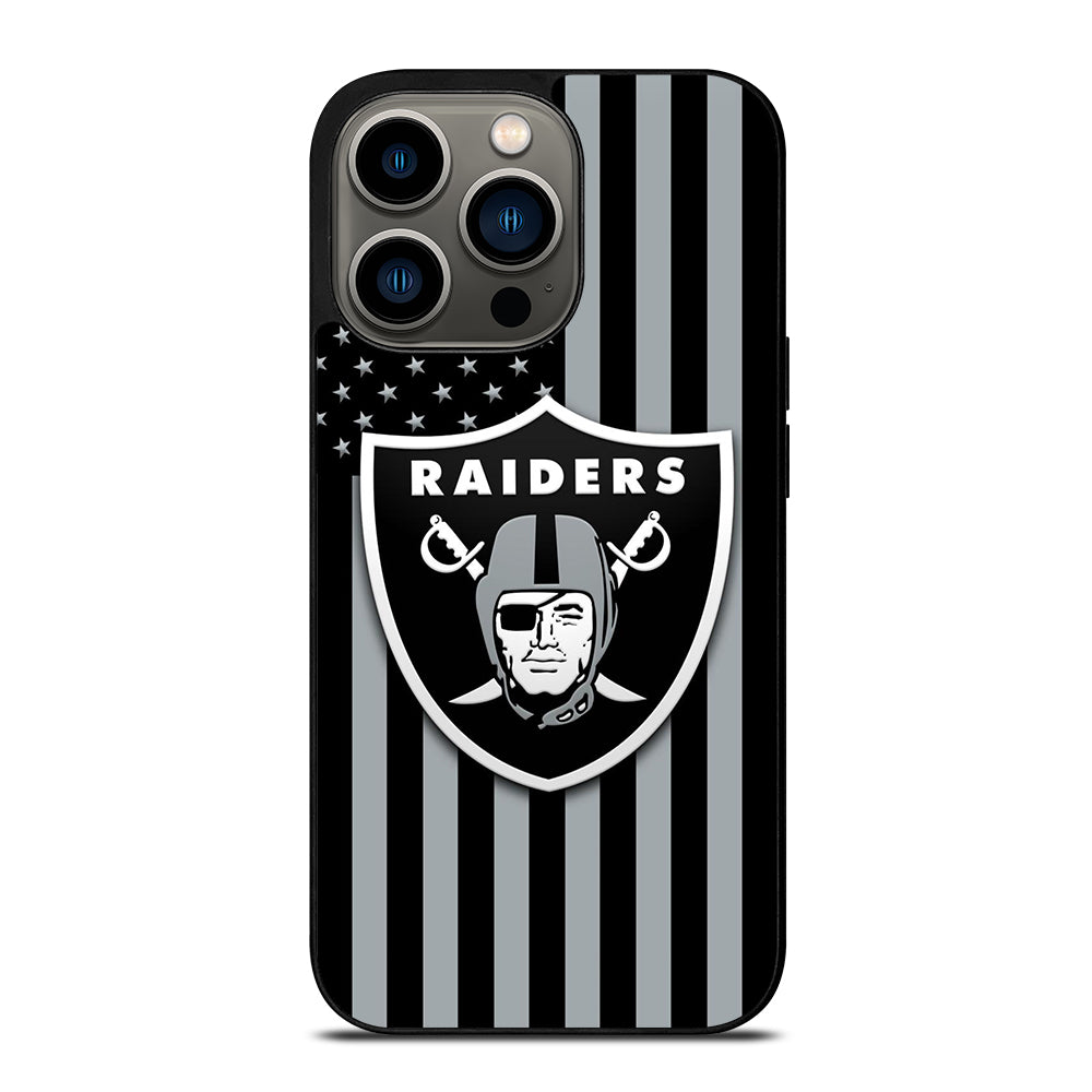 LAS VEGAS RAIDERS AMERICAN FLAG LOGO iPhone 13 Pro Case Cover