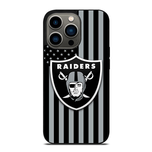 LAS VEGAS RAIDERS AMERICAN FLAG LOGO iPhone 13 Pro Case Cover