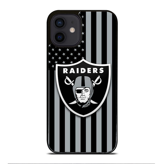 LAS VEGAS RAIDERS AMERICAN FLAG LOGO iPhone 12 Mini Case Cover