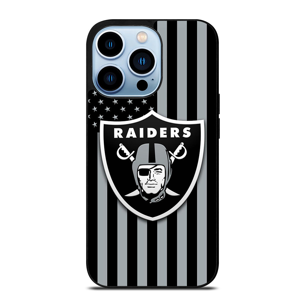 LAS VEGAS RAIDERS AMERICAN FLAG LOGO iPhone 13 Pro Max Case Cover