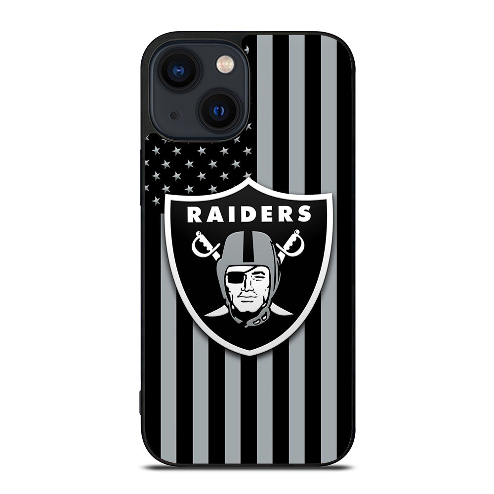 LAS VEGAS RAIDERS AMERICAN FLAG LOGO iPhone 14 Plus Case Cover