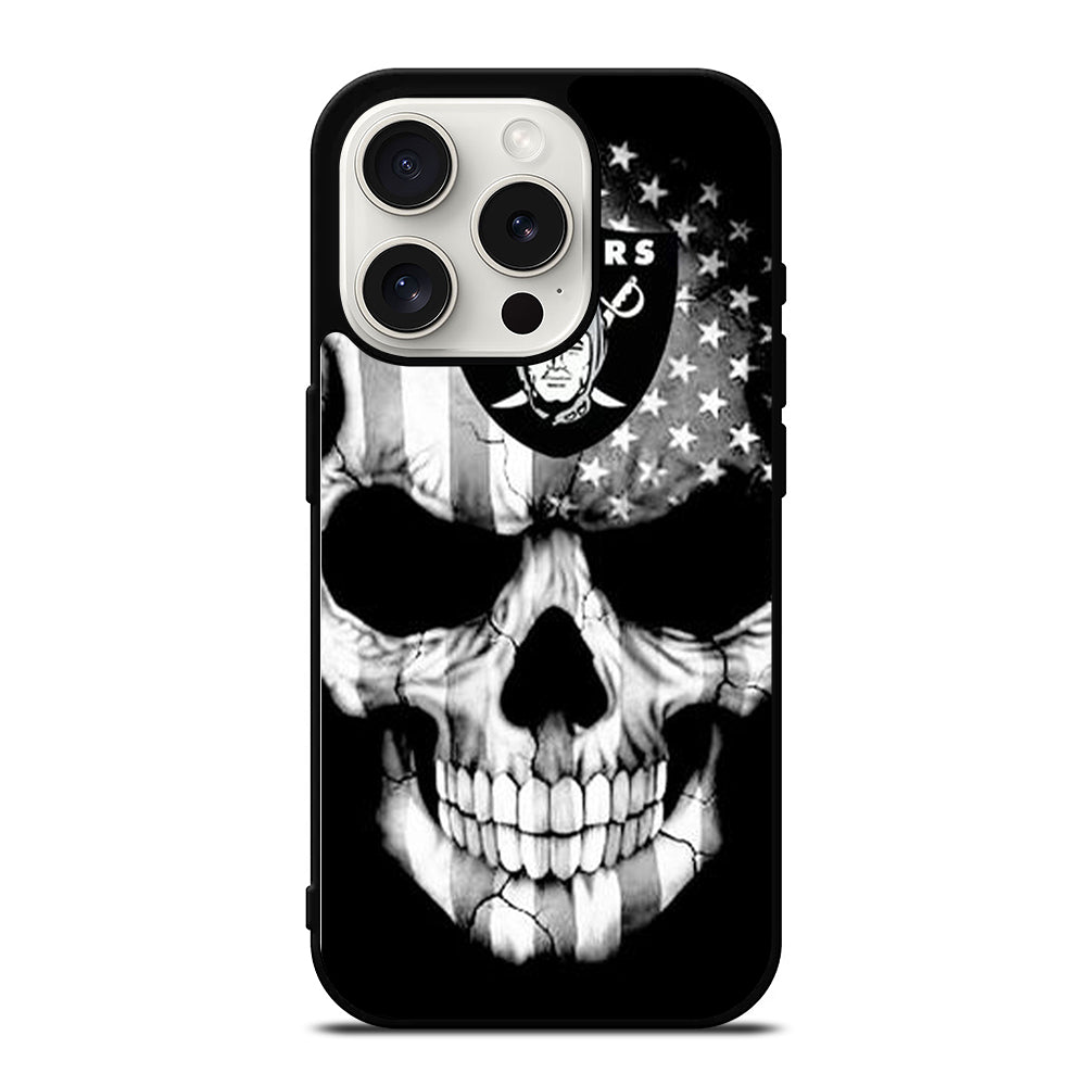 LAS VEGAS RAIDERS SKULL LOGO iPhone 15 Pro Case Cover