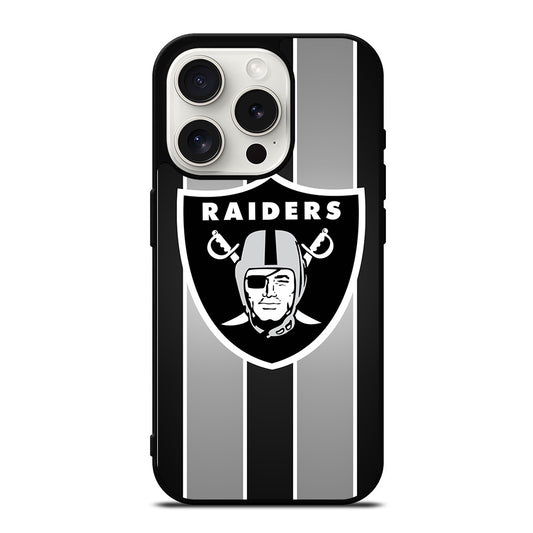LAS VEGAS RAIDERS STRIPE iPhone 15 Pro Case Cover