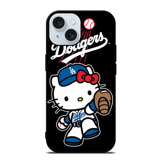 LA DODGERS HELLO KITTY MLB 2 iPhone 15 Case Cover