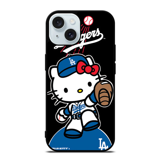 LA DODGERS HELLO KITTY MLB 3 iPhone 15 Case Cover