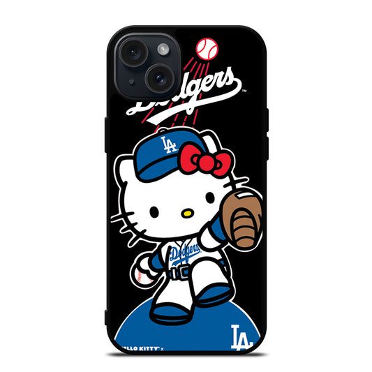 LA DODGERS HELLO KITTY MLB 3 iPhone 15 Plus Case Cover