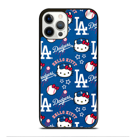 LA DODGERS HELLO KITTY PATTERN iPhone 12 Pro Case Cover