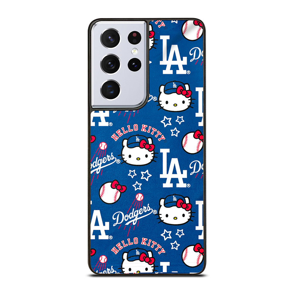 LA DODGERS HELLO KITTY PATTERN Samsung Galaxy S21 Ultra Case Cover