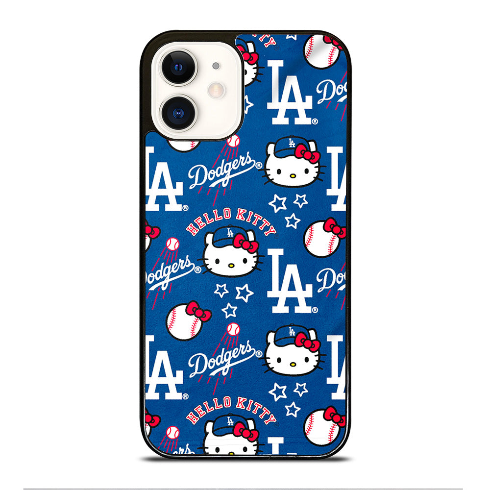 LA DODGERS HELLO KITTY PATTERN iPhone 12 Case Cover