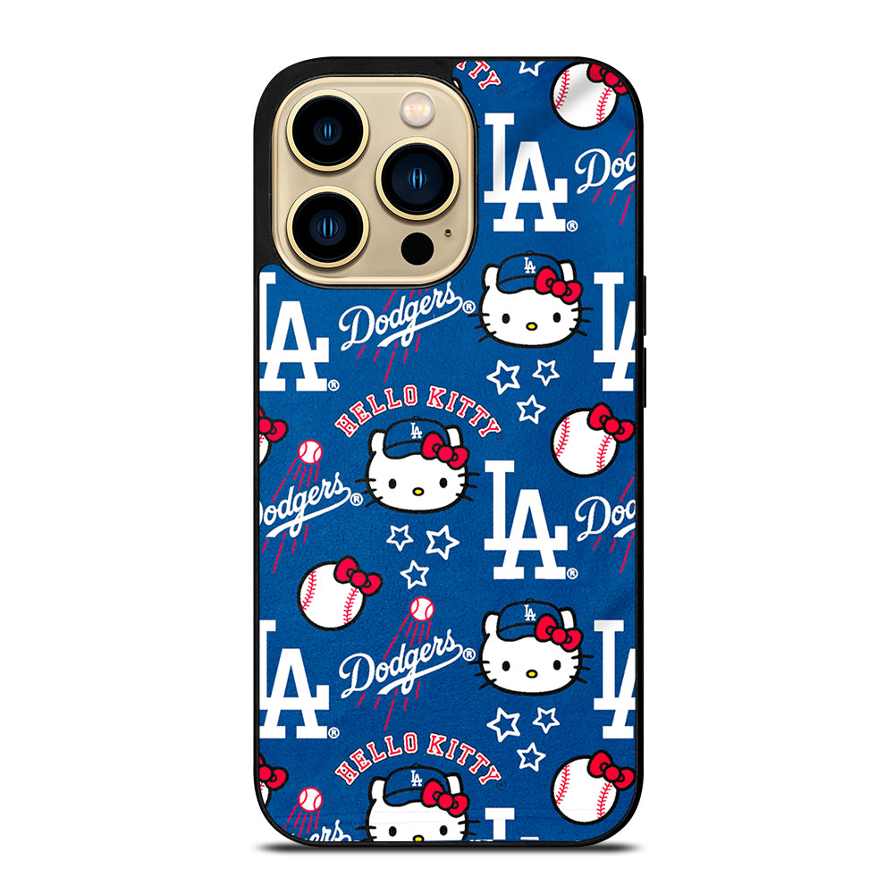 LA DODGERS HELLO KITTY PATTERN iPhone 14 Pro Max Case Cover