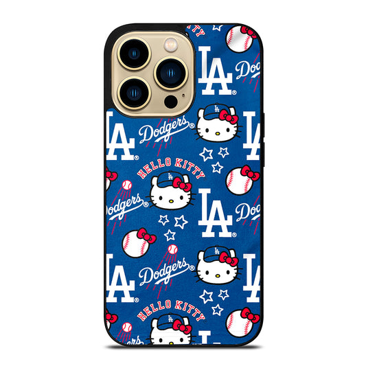 LA DODGERS HELLO KITTY PATTERN iPhone 14 Pro Max Case Cover