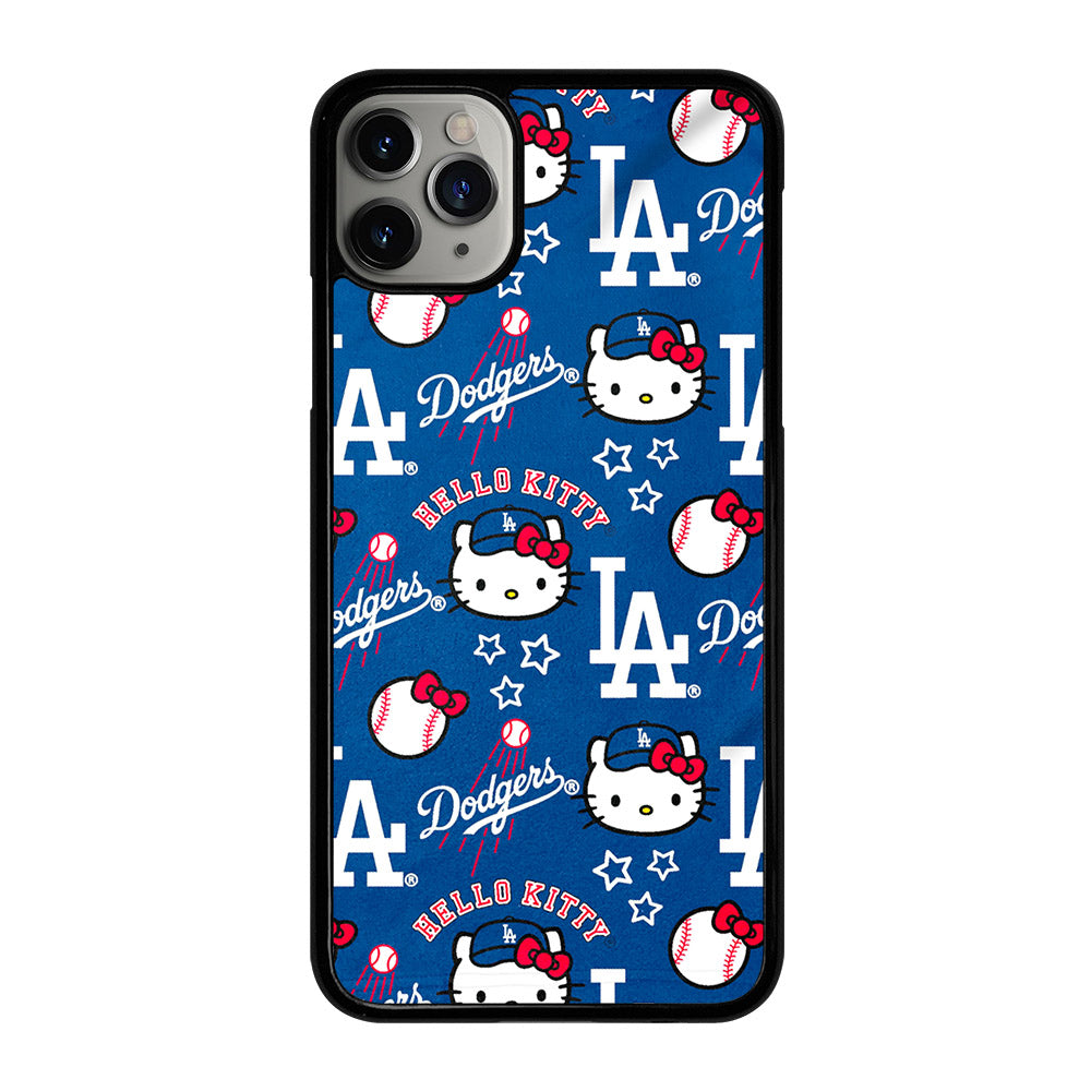LA DODGERS HELLO KITTY PATTERN iPhone 11 Pro Max Case Cover