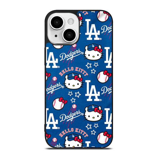LA DODGERS HELLO KITTY PATTERN iPhone 13 Mini Case Cover
