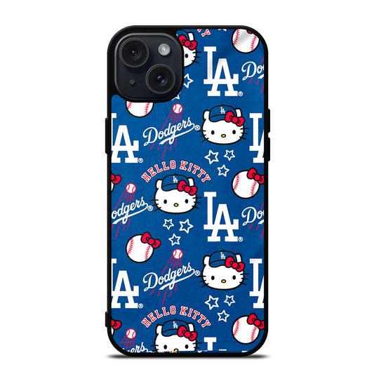LA DODGERS HELLO KITTY PATTERN iPhone 15 Plus Case Cover