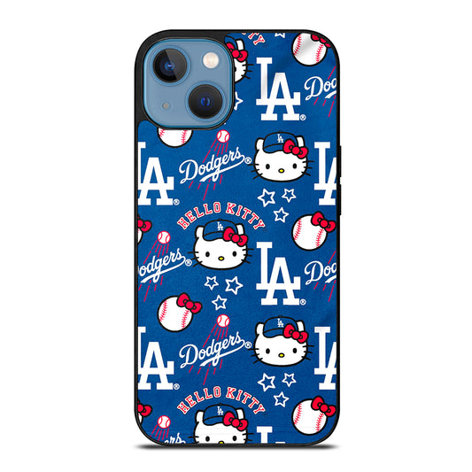 LA DODGERS HELLO KITTY PATTERN iPhone 13 Case Cover