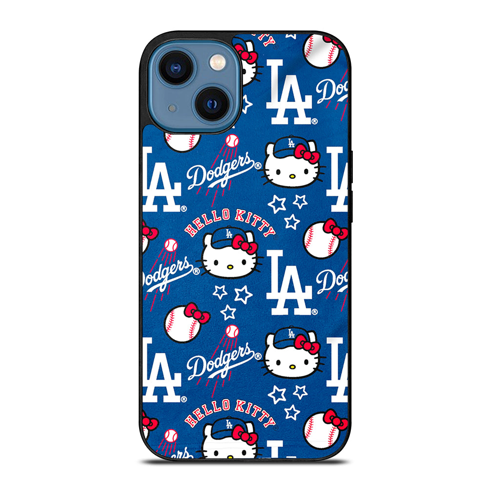 LA DODGERS HELLO KITTY PATTERN iPhone 14 Case Cover