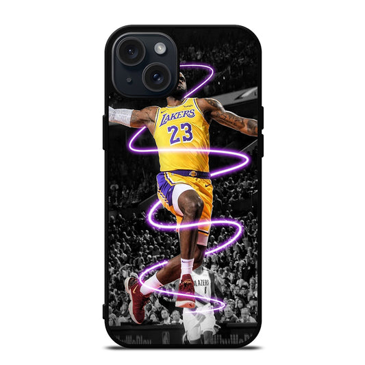 LEBRON JAMES 23 LAKERS iPhone 15 Plus Case Cover