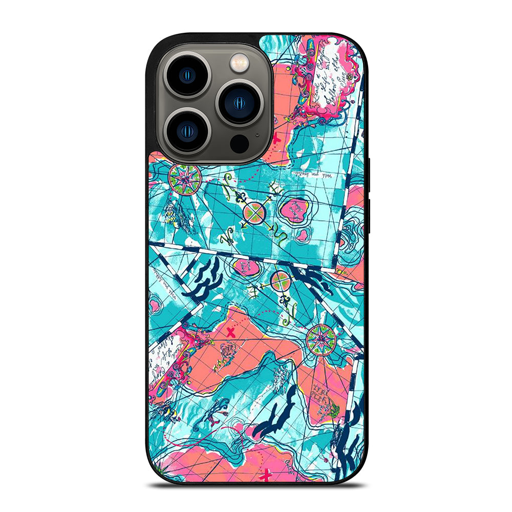 LILLY PULITZER WORLD MAPS iPhone 13 Pro Case Cover