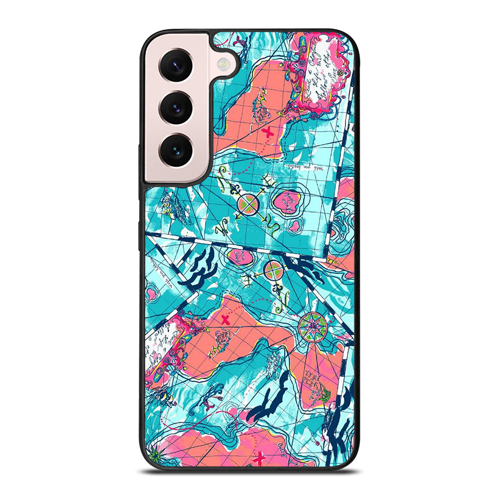 LILLY PULITZER WORLD MAPS Samsung Galaxy S22 Plus Case Cover