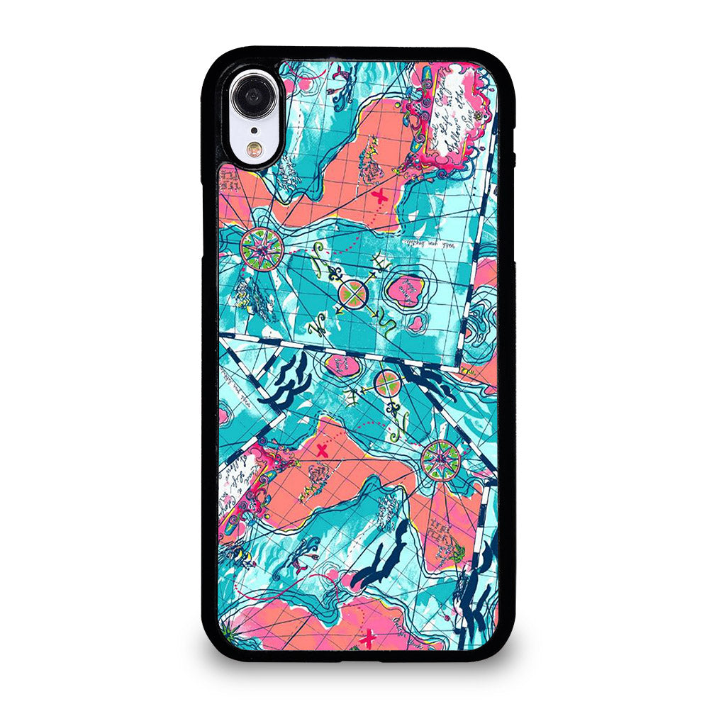 LILLY PULITZER WORLD MAPS iPhone XR Case Cover