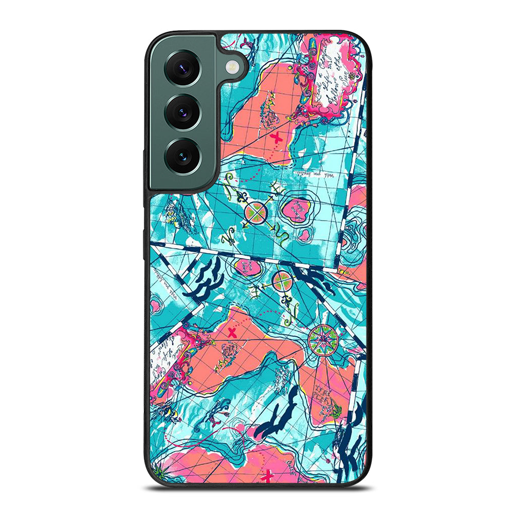 LILLY PULITZER WORLD MAPS Samsung Galaxy S22 Case Cover