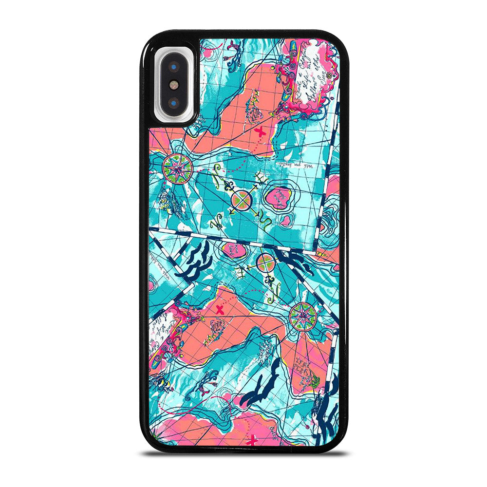 LILLY PULITZER WORLD MAPS iPhone X / XS Case Cover