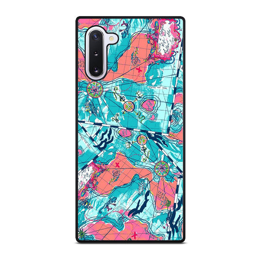 LILLY PULITZER WORLD MAPS Samsung Galaxy Note 10 Case Cover