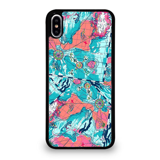 LILLY PULITZER WORLD MAPS iPhone XS Max Case Cover