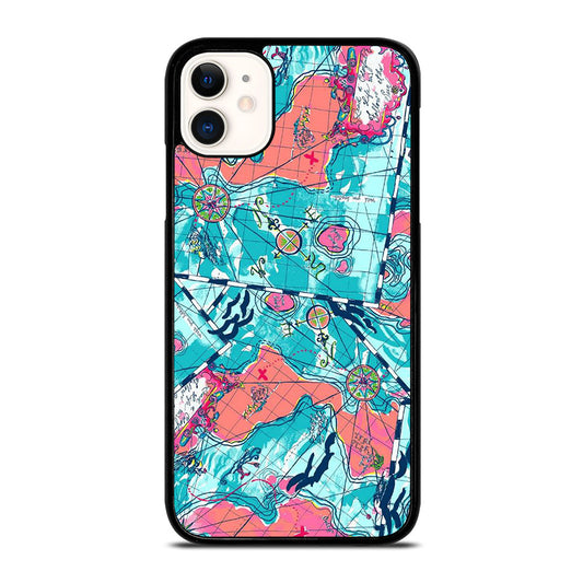 LILLY PULITZER WORLD MAPS iPhone 11 Case Cover