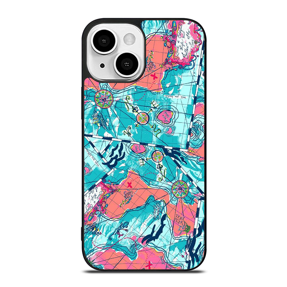 LILLY PULITZER WORLD MAPS iPhone 13 Mini Case Cover
