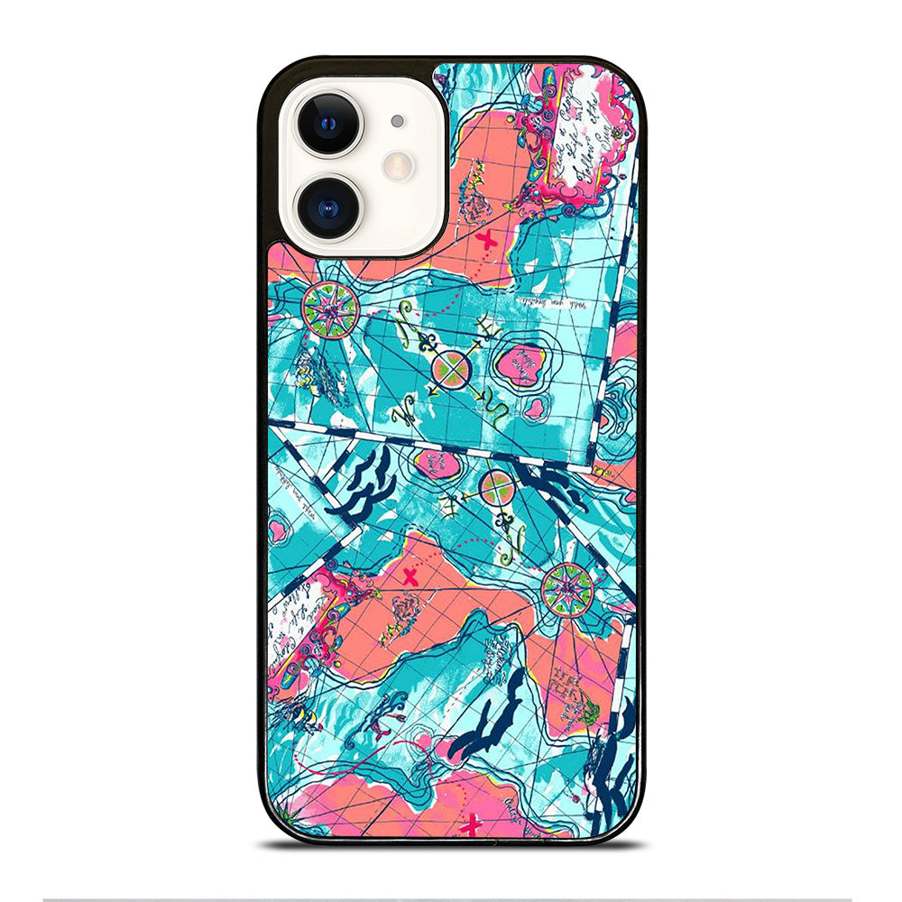 LILLY PULITZER WORLD MAPS iPhone 12 Case Cover