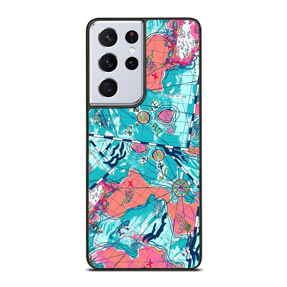 LILLY PULITZER WORLD MAPS Samsung Galaxy S21 Ultra Case Cover